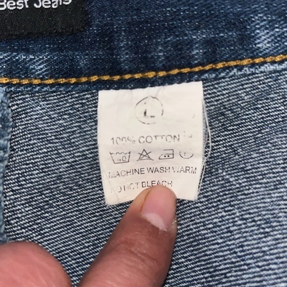 KAREN THE BEST JEANS maxi jean skirt with a frayed hem.  Excellent condition - Picture 6 of 7